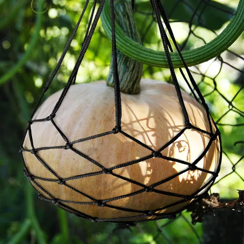 Miniatura 4 de Paquete de 10 hamacas de melón con redes de sandía, hamaca de melón para enrejado de alta resistencia, perfecta para cultivar melón negro