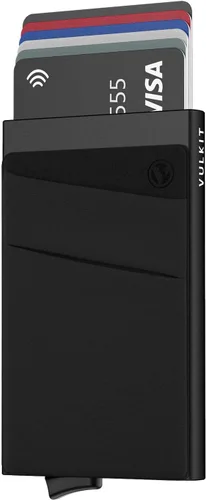 Miniatura 35 de VULKIT Card Holder with Money Pocket Pop Up Wallet RFID Blocking Slim Metal Bank Card Case Holds 5 Cards and Notes