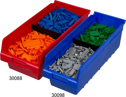 Miniatura 8 de Akro-Mils 30088 ShelfMax - Caja de almacenamiento de plástico para anidar, 18 pulgadas de largo por 8 pulgadas de ancho por 6 pulgadas de alto, Azul