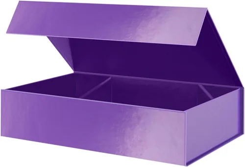 Miniatura 14 de PACKHOME Caja de regalo de 11.5 x 8 x 2.5 pulgadas, caja resistente para camisas con tapa magnética para múltiples ocasiones (negro brillante)