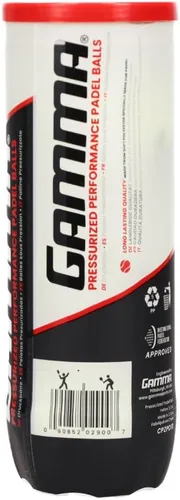 Miniatura 2 de Gamma Pelotas de pádel presurizadas deportivas, aprobadas por IPF, paquete de 3 unidades, alto rendimiento, rebote duradero y consistente, ideal