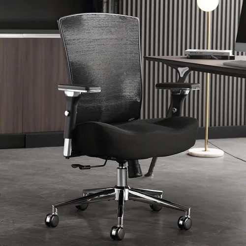 Miniatura 2 de Silla de oficina grande y alta de 500 libras, silla de escritorio ergonómica de malla de gran tamaño, silla de computadora de respaldo alto