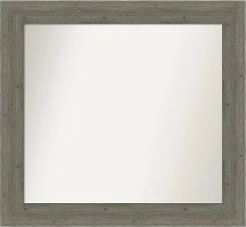 Miniatura 112 de Amanti Art Espejo de baño gris para sobre el fregadero, 27 x 27 pulgadas, espejo de tocador cuadrado gris, marco de madera rústica de campo medio