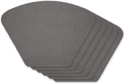 Miniatura 26 de DII PVC Tabletop Collection Woven Indoor / Outdoor - Juego de manteles individuales, 13x17.25, aguamarina, 6 piezas