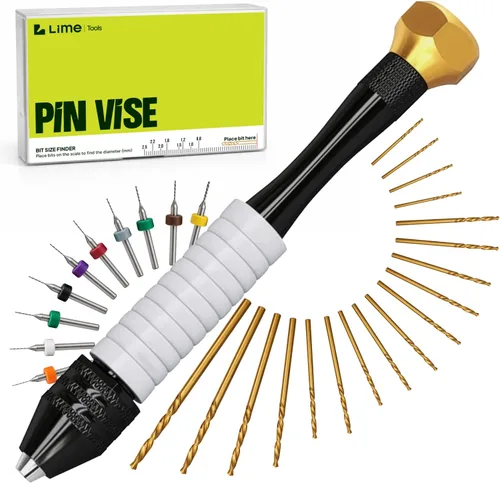 Miniatura 10 de CRAFT911 Pin Vise Taladro Manual para Joyería con Brocas Micro (0.8mm-2.5mm) - Taladro Rotativo para Joyería, Resina, Madera, Plástico, Miniatura