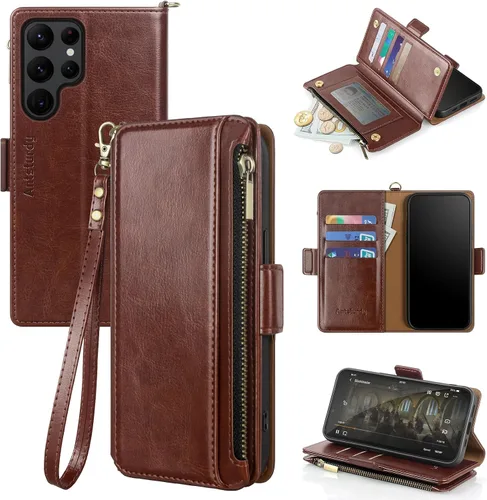 Miniatura 8 de Antsturdy Samsung Galaxy S22 Ultra - Cartera con tarjetero para mujeres y hombres, funda para teléfono Galaxy S22 Ultra 5G, bloqueo RFID, piel