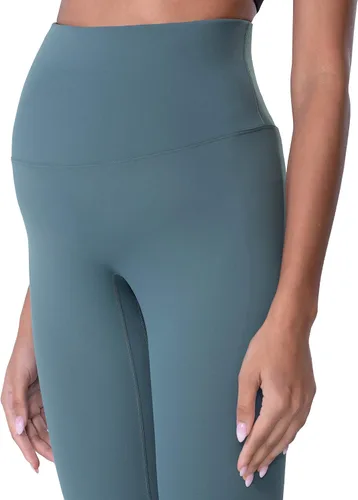 Miniatura 4 de POSHDIVAH - Mallas de maternidad, para usar sobre el vientre, pantalones de yoga para el embarazo, para entrenamiento activo