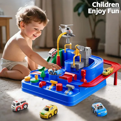 Miniatura 8 de Pista de carreras de autos para niños a partir de 3 años, juguetes de autos para niños de 3 años, pista de carreras para niños de 3 años