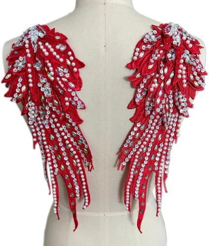 Miniatura 7 de Parches de lentejuelas con alas de ángeles de la guarda, apliques de diamantes de imitación para ropa, chaquetas, jeans, vestido, decoración