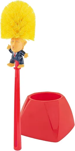 Miniatura 7 de Fairly Odd Novelties Donald Trump - Escobilla para inodoro, diseño de elefante, regalo político, color rojo