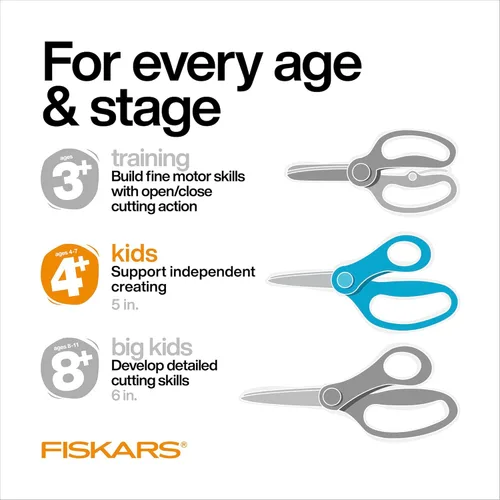 Miniatura 4 de FISKARS Magic Morph - Tijeras para niños, la imagen se mueve cuando se inclina, punta puntiaguda para mayores de 4 años, diseño divertido de ninja