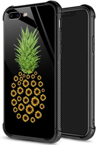 Miniatura 31 de ZHEGAILIAN Funda para iPhone 7/8 Plus, protección de grado militar, esquinas a prueba de golpes, funda antiarañazos para iPhone 7/8 Plus, girasol
