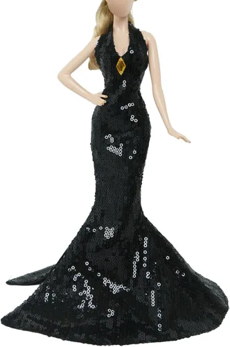 Miniatura 3 de Edición Limitada Set de 3 Vestidos de Boda para Muñeca Negra Accesorios para Muñeca de 11.5 Pulgadas, Ropa de Princesa, Vestido, Falda, Complementos