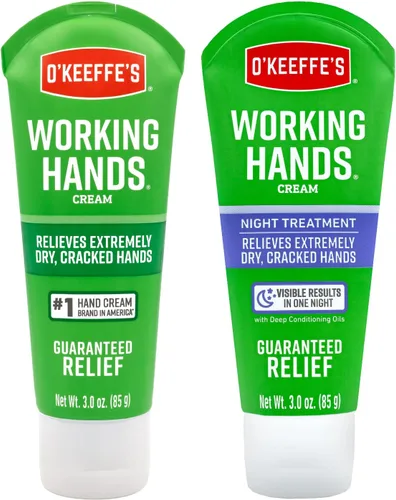 Miniatura 13 de O'Keeffe's Working Hands - Crema de manos para tratamiento nocturno para sequedad extrema - Tubo de 3 oz (paquete de 2) - Cuidado reparador