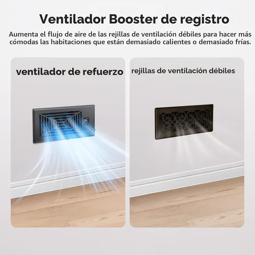 Miniatura 2 de BIOWIND Ventilador silencioso de refuerzo de registro se adapta a agujeros de registro de 4" x 10", ventilador de salida de aire acondicionado de 10