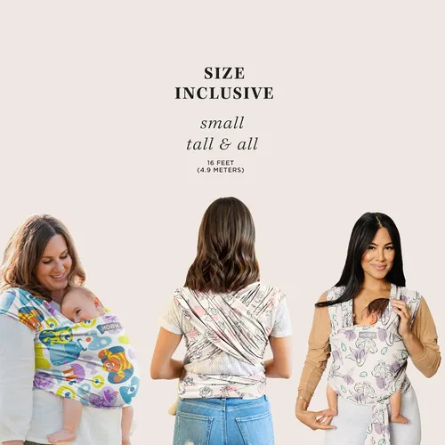 Miniatura 7 de Portabebés Moby Baby Wrap Featherknit para recién nacidos a niños pequeños (8-15kg), porta bebé tipo cabestrillo, diseño ligero y manos libres