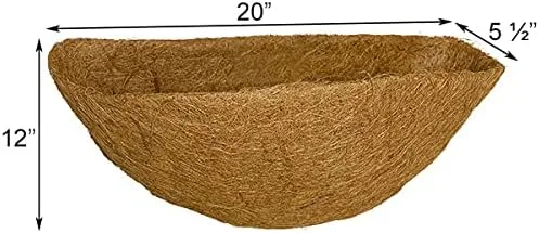 Miniatura 2 de Gardman - Revestimientos de fibra de coco semicirculares, 20 pulgadas de largo, paquete de 5