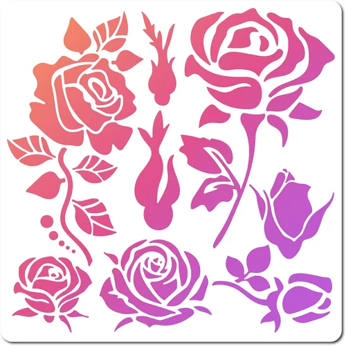 Miniatura 16 de GORGECRAFT Plantillas de nido de abeja de 11.8 x 11.8 in, grande, lavable, reutilizable, de plástico, cuadrado, para pintar en pared de madera