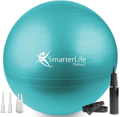Miniatura 12 de SmarterLife - Pelota de yoga y ejercicio para fitness, equilibrio, estabilidad o embarazo, pelota para entrenamiento de tronco y terapia física