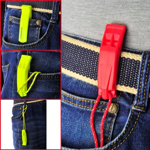 Miniatura 5 de HEIMDALL Silbato de Emergencia con Cordón para Seguridad en Navegación, Campamento, Montañismo, Caza, Señalización de Rescate de Supervivencia