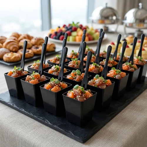 Miniatura 3 de Restaurantware Tenedores desechables de bambú de 3.5 pulgadas, 100 tenedores de bambú negro, tenedores de bambú sostenibles y duraderos para picnic