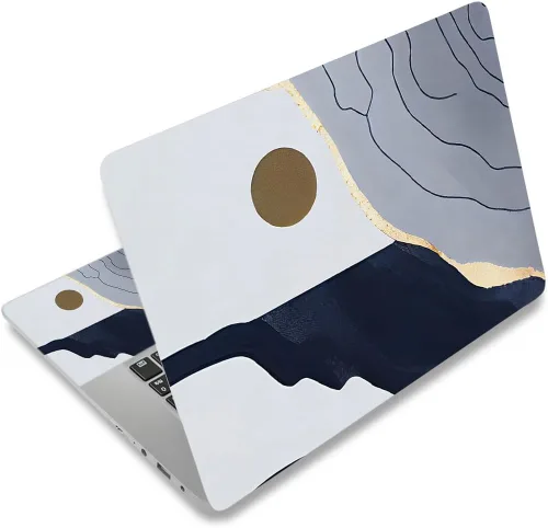 Miniatura 14 de Adhesivo para laptop de 12.1-15.6 pulgadas, calcomanía reutilizable universal de vinilo para laptop, protector de arte impermeable en color panal