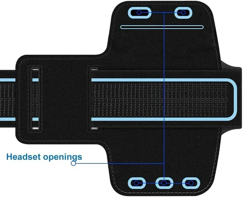 Miniatura 4 de MMOBIEL - Brazalete deportivo elástico con soporte para llaves, tira reflectante y cubierta para pantalla táctil, se adapta a teléfonos de hasta 7.1