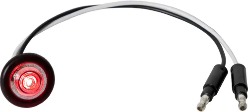 Miniatura 4 de Buyers Products 5623443 - Luz de separación de marcador redondo, 1 LED ámbar con lente transparente y balas macho, 12 V CC, 0,25 W, iluminación