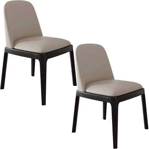 Miniatura 22 de Juego de 2/4 sillas de comedor, sillas de comedor de madera, silla tapizada para sala de estar, silla de vestíbulo sin brazos con respaldo curvo