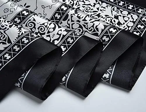 Miniatura 6 de corciova - Bufanda cuadrada grande para mujer, diadema sedosa para cabello rizado, lazo para dormir por la noche, bandana a la moda, 35 x 35 pulgadas