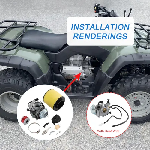 Miniatura 7 de Carburador compatible con Honda TRX350ES/FE/FM/TE/TM Rancher 2000-2006, TRX450FE/FM/ES/S Foreman 1998-2004, TRX350/300FW Fourtrax