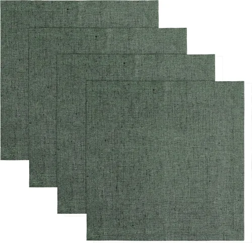 Miniatura 16 de Solino Home Athena - Juego de 4 manteles individuales cuadrados de lino natural claro de 14 x 14 pulgadas, manteles individuales 100 % lino puro