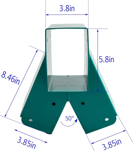 Miniatura 2 de A-Frame Swing Set Soporte medio, Soporte de hardware de columpio de madera DIY, Piezas de equipo de patio de recreo, Verde