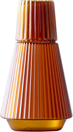 Miniatura 7 de Sizikato Jarra de agua de vidrio de borosilicato ámbar de 26 onzas con vaso de cristal.