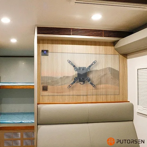 Miniatura 9 de PUTORSEN Soporte de TV RV para televisores de 13 a 43 pulgadas y hasta 44 libras, soporte de pared para RV de liberación rápida con placas de pared