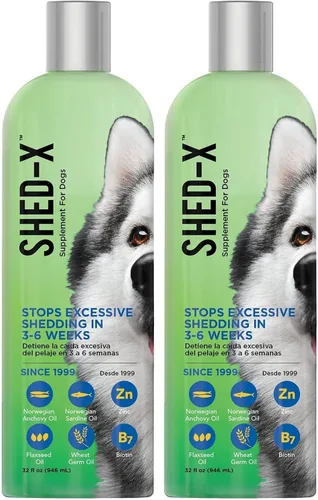 Miniatura 9 de Suplemento líquido Shed-X para perros, 32oz – 100% natural – Ayuda a la muda de pelo en perros, aceite de pescado para perros que apoya la piel