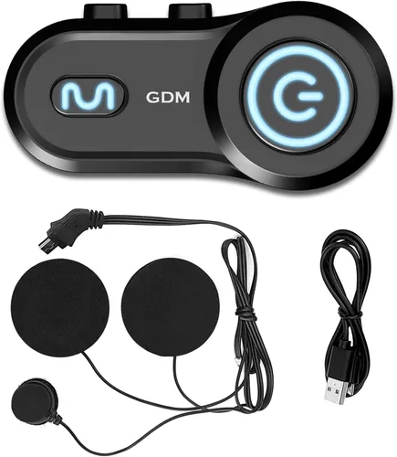 Miniatura 3 de GDM VENOM - Casco de motocicleta con intercomunicador bluetooth GDM HyperSonic Negro mate - Escudos cromados y transparentes.
