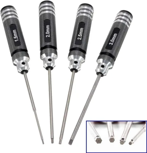 Miniatura 8 de Compartir Goo H1.0.197 in 0.079 in 0.098 in 0.118 in Mango Allen Destornilladores hexagonales Kit de herramientas de controlador de llave Compatible