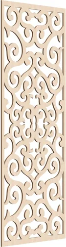 Miniatura 35 de Eveline - Paneles decorativos de pared de madera con calado, 13 3/8 pulgadas de ancho x 34 3/8 pulgadas de alto x 3/8 de alto, roble rojo rojo