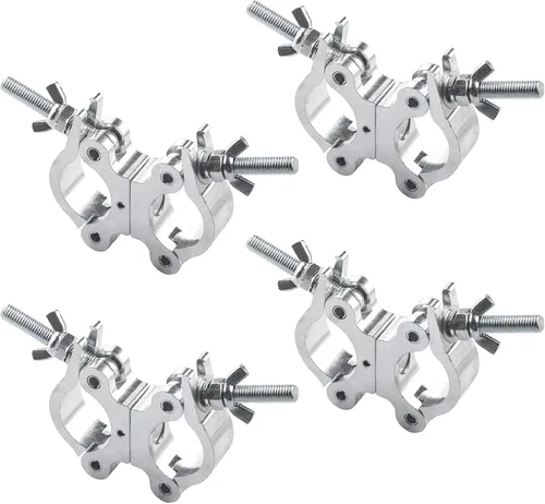Miniatura 10 de Abrazadera giratoria de armadura de iluminación para luces, abrazadera de armadura de doble cabezal, abrazadera de tubo giratorio dual de 30 mm-35