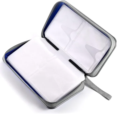 Miniatura 4 de LIOVODE Funda para DVD, estuche portátil para CD de capacidad para 96, organizador de cartera de DVD de plástico duro, organizador para coche CD
