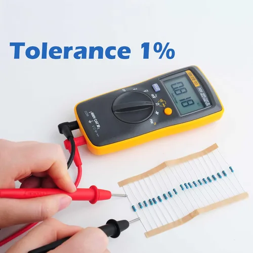 Miniatura 3 de 1460pcs 1/4W 73 valores 1% de tolerancia de resistencia electrónica de película metálica Kit surtido 10R-1M Ohm con una cinta adhesiva para Arduino