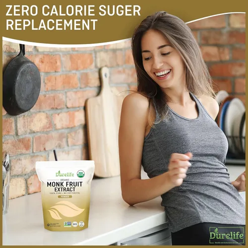Miniatura 8 de Edulcorante orgánico de fruta de monje 100% puro Durelife, sin eritritol, extracto en polvo de fruta de monje, orgánico USDA verificado por