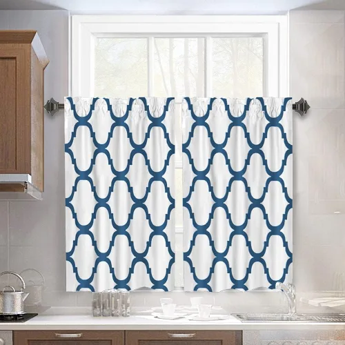 Miniatura 16 de Melodieux - Cortinas de bolsillo de moda marroquí para cocina, cafetería o baño, pequeñas ventanas