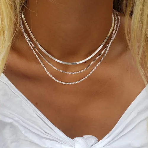 Miniatura 2 de Collar de espiga para mujer, delicado collar de oro, serpiente chapada en oro de 14 quilates, gargantilla de cadena de oro, collares simples