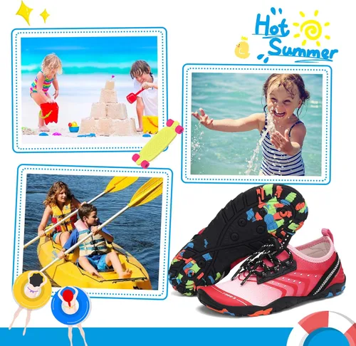 Miniatura 7 de SAGUARO Kids Boys Girls Water Shoes Non-Slip Quick-Dry Barefoot Aqua Shoe Outdoor Sport Beach Swimming Surfing Diving