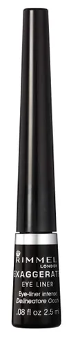 Miniatura 2 de Rimmel London Scandaleyes Exaggerate Delineador de ojos líquido, color intenso, de larga duración, impermeable, 001, negro, 0.08 onzas