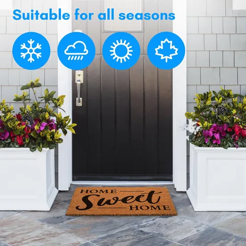Miniatura 6 de PLUS Haven 17.5x30 Alfombra de Puerta "Home Sweet Home" con Respaldo Resistente - Alfombra de Coco Coir para Usos en Interiores o Exteriores
