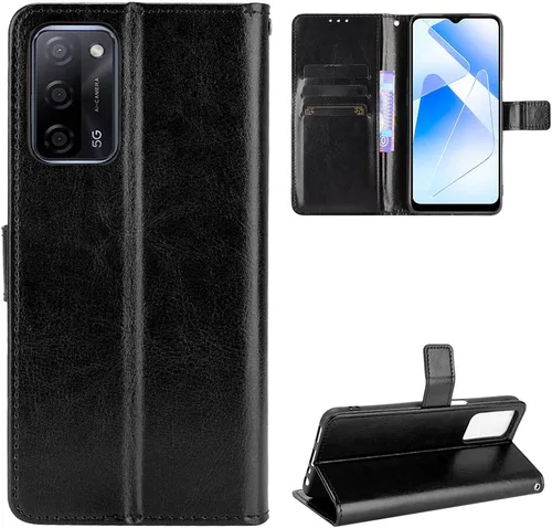 Funda para Oppo A53S 5G, Funda de piel para Oppo A55 5G, funda de piel tipo cartera con tapa para Oppo A53S 5G CPH2321 / A55 5G 2021 PEMM00 / A55 4G