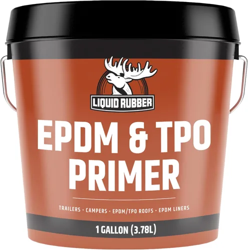 Miniatura 7 de Liquid Rubber Imprimación EPDM y TPO: capa base de alto rendimiento para protección de techo de RV, cámper y remolque, 1 cuarto de galón